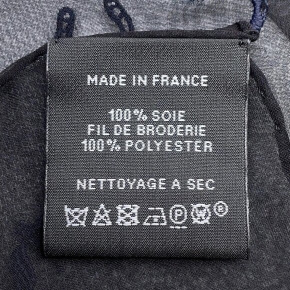 HERMES Carre Multi Bag Charm Size 100 Silk100% Black/Multicolor - Picture 5 of 8